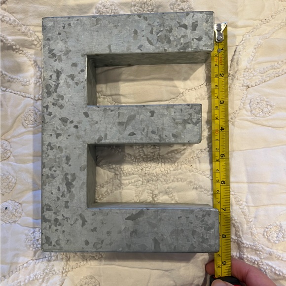 Pottery Barn Kids Galvanized Metal Letter E Decor - Picture 1 of 3